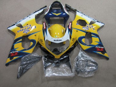 Amarelo Azul Corona Extra Carenagem GSXR 1000 K1 2000-2002