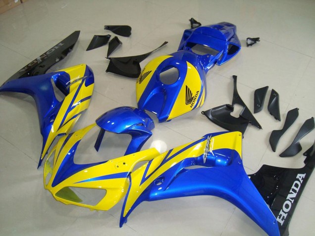 Amarelo Azul Preto Carenagem CBR 1000RR 2006-2007 Amarelo Azul Preto Carenagem CBR 1000RR 2006-2007