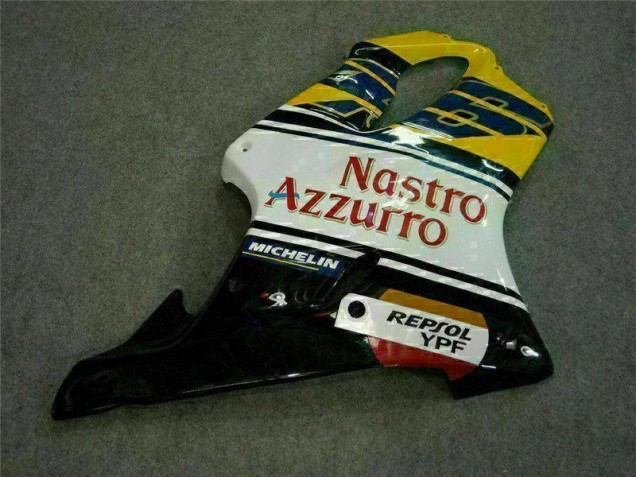 Amarelo Branco Carenagem CBR 600 F4i 2001-2003 Amarelo Branco Carenagem CBR 600 F4i 2001-2003