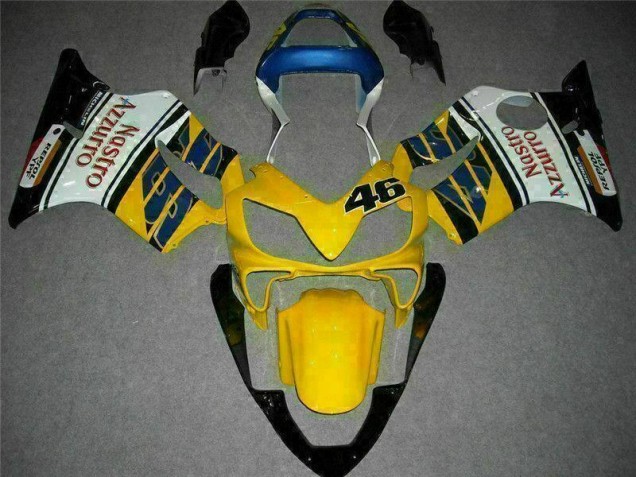 Amarelo Branco Carenagem CBR 600 F4i 2001-2003 Amarelo Branco Carenagem CBR 600 F4i 2001-2003