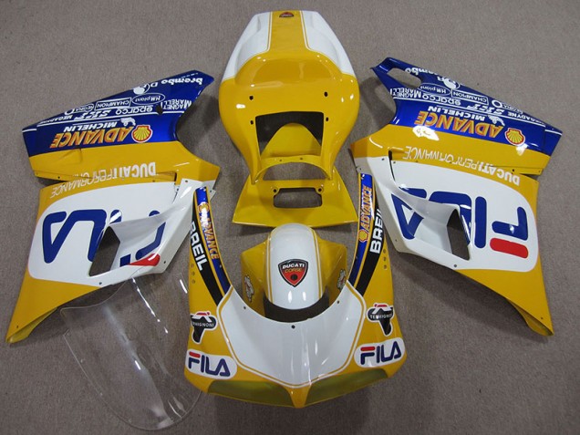 Amarelo Branco Fila Carenagem Ducati 748 1993-2005