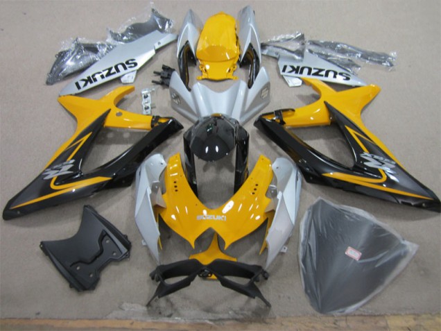 Amarelo Branco Preto Carenagem GSXR 600 K8 2008-2010