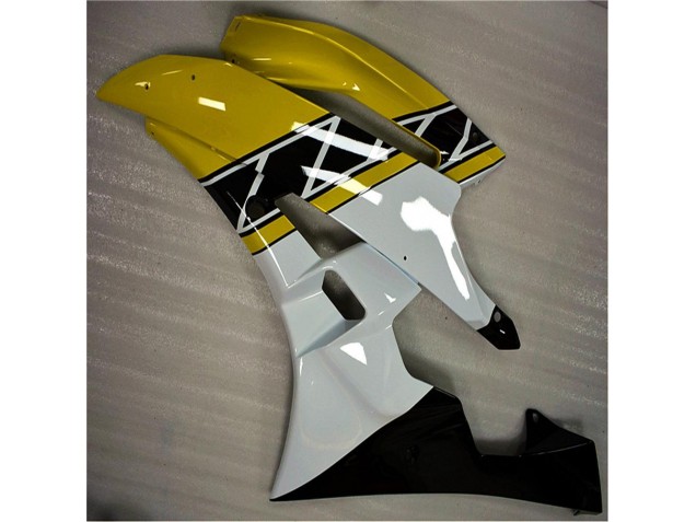 Amarelo Branco Preto Plástico R6 2006-2007 Amarelo Branco Preto Plástico R6 2006-2007
