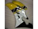 Amarelo Branco Preto Plástico R6 2006-2007 Amarelo Branco Preto Plástico R6 2006-2007