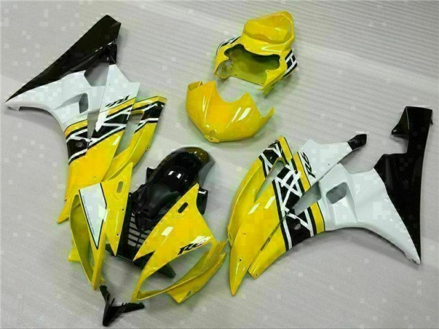 Amarelo Branco Preto Plásticos R6 2006-2007 Amarelo Branco Preto Plásticos R6 2006-2007
