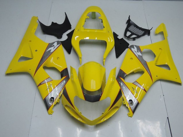 Amarelo & Cinzento Carenagem GSXR 1000 K1 2000-2002