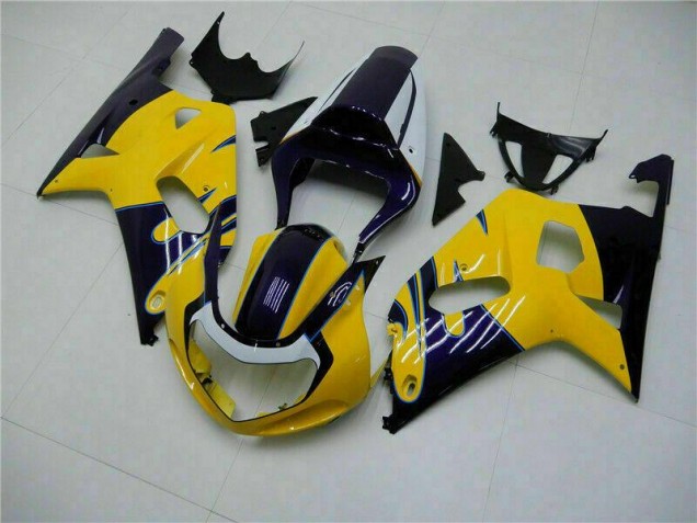 Amarelo Plástico GSXR 600 / 750 K1 K2 K3 2001-2003 Amarelo Plástico GSXR 600 / 750 K1 K2 K3 2001-2003