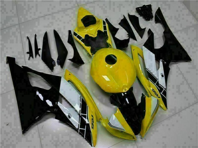 Amarelo Preto Abs Plástico R6 2008-2016 Amarelo Preto Abs Plástico R6 2008-2016