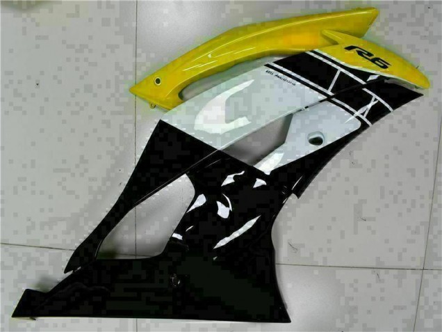 Amarelo Preto Abs Plástico R6 2008-2016 Amarelo Preto Abs Plástico R6 2008-2016