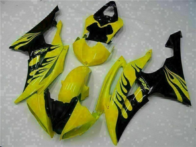 Amarelo Preto Abs Plásticos R6 2008-2016 Amarelo Preto Abs Plásticos R6 2008-2016