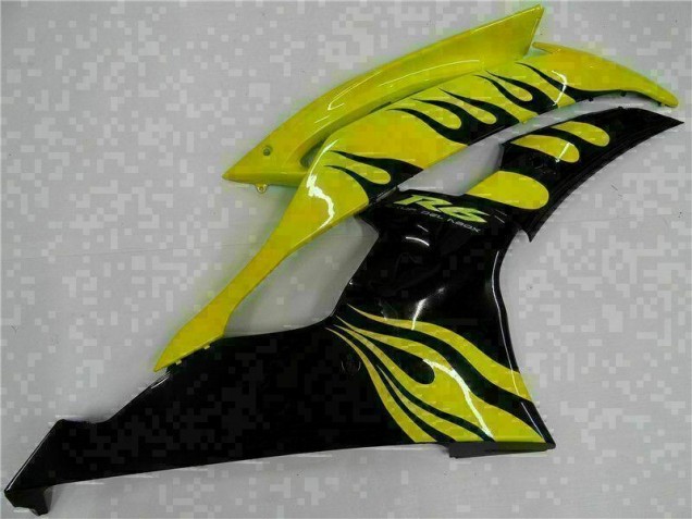 Amarelo Preto Abs Plásticos R6 2008-2016 Amarelo Preto Abs Plásticos R6 2008-2016