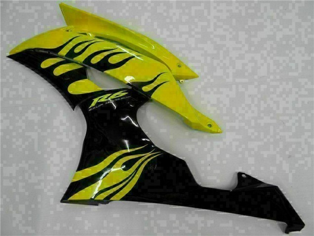 Amarelo Preto Abs Plásticos R6 2008-2016 Amarelo Preto Abs Plásticos R6 2008-2016