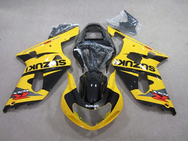 Amarelo Preto Carenagem GSXR 600 K1 K2 K3 2001-2003 Amarelo Preto Carenagem GSXR 600 K1 K2 K3 2001-2003