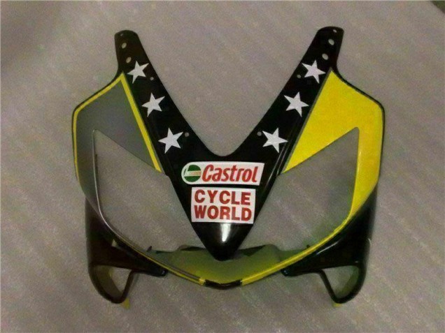 Amarelo Preto Castrol Cycle World Carenagem CBR 600 F4i 2001-2003 Amarelo Preto Castrol Cycle World Carenagem CBR 600 F4i 2001-2003