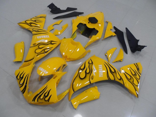 Amarelo Preto Chama Carenagem R1 2009-2011 Amarelo Preto Chama Carenagem R1 2009-2011