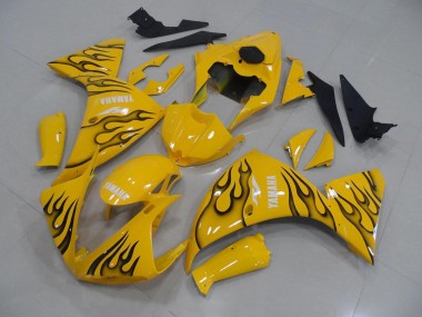 Amarelo Preto Chama Carenagem R1 2012-2014