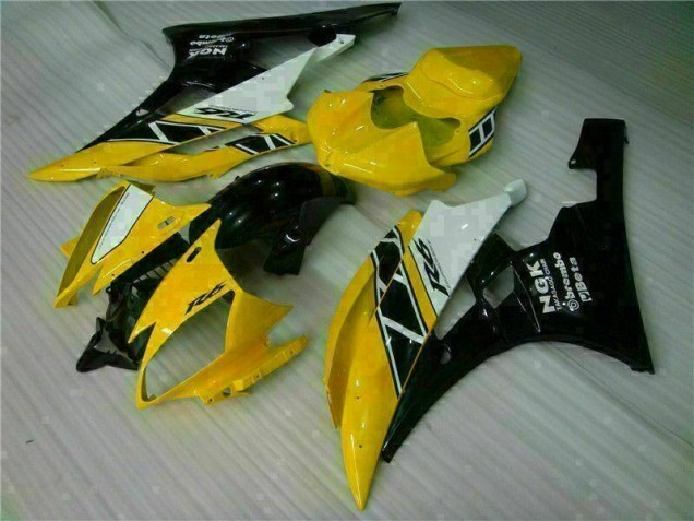 Amarelo Preto Kit Completo Carenagem R6 2006-2007 Amarelo Preto Kit Completo Carenagem R6 2006-2007