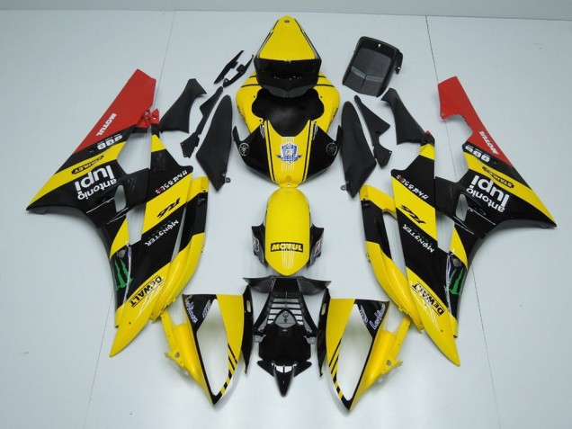 Amarelo Preto Monster Carenagem R6 2006-2007 Amarelo Preto Monster Carenagem R6 2006-2007
