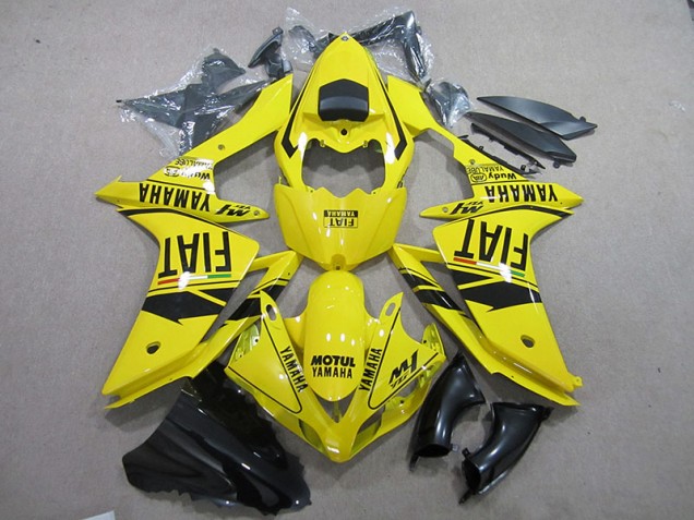 Amarelo Preto Motul Fiat Carenagem R1 2007-2008 Amarelo Preto Motul Fiat Carenagem R1 2007-2008