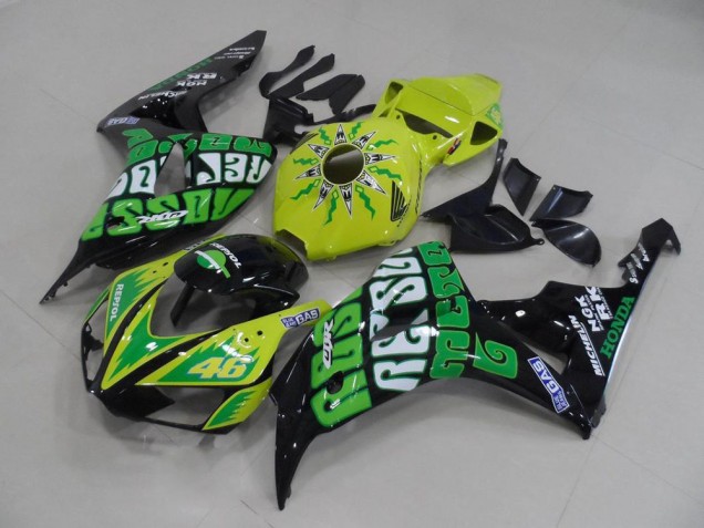 Amarelo Verde Rossi Carenagem CBR 1000RR 2006-2007 Amarelo Verde Rossi Carenagem CBR 1000RR 2006-2007