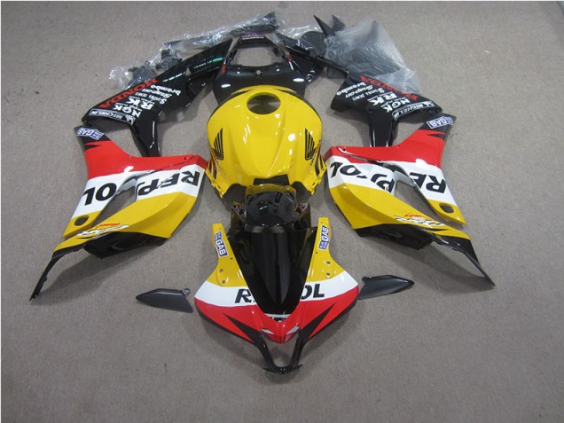 Amarelo Vermelho Preto Repsol Carenagem CBR 600RR 2007-2008