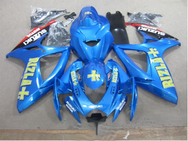 Azul Amarelo Rizla Carenagem GSXR 600 K6 2006-2007
