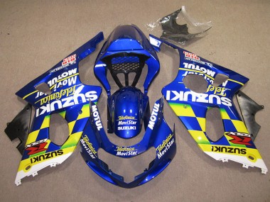 Azul Amarelo Telefumica Movistar Carenagem GSXR 1000 K1 2000-2002