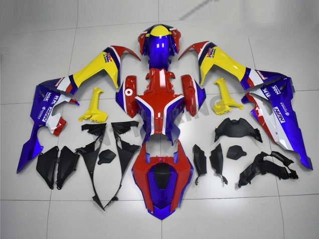 Azul Amarelo Vermelho Carenagem CBR 1000RR 2017-2023 Azul Amarelo Vermelho Carenagem CBR 1000RR 2017-2023
