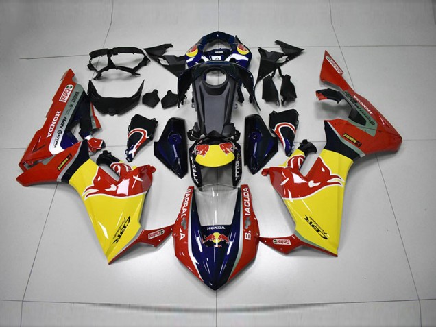 Azul Amarelo Vermelho Red Bull Carenagem CBR 1000RR 2017-2023 Azul Amarelo Vermelho Red Bull Carenagem CBR 1000RR 2017-2023