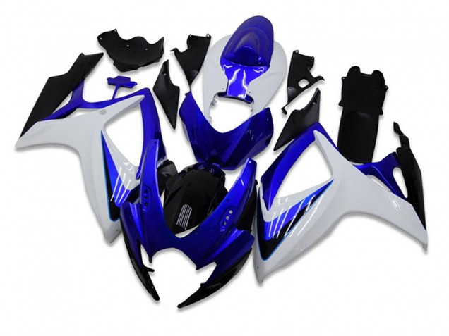 Azul Branco Abs Kits Carenagem GSXR 600 / 750 K6 2006-2007 Azul Branco Abs Kits Carenagem GSXR 600 / 750 K6 2006-2007