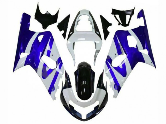 Azul Branco Carenagem GSXR 600 / 750 K1 K2 K3 2001-2003