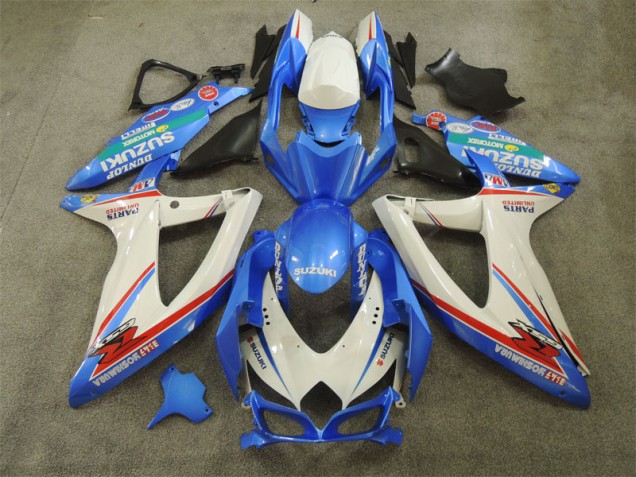 Azul Branco & Decalques Carenagem GSXR 600 K8 2008-2010 Azul Branco & Decalques Carenagem GSXR 600 K8 2008-2010