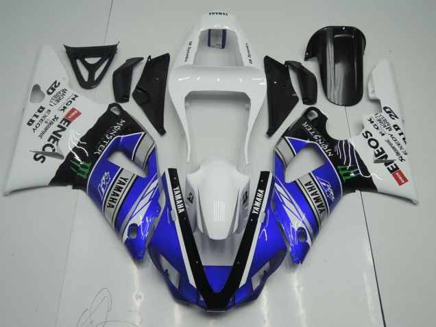 Azul Branco ENEOS Monster Carenagem R1 2000-2001 Azul Branco ENEOS Monster Carenagem R1 2000-2001