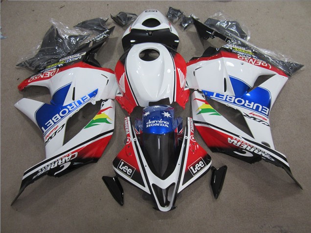 Azul Branco EUROBET Lee Carenagem CBR 600RR 2009-2012 Azul Branco EUROBET Lee Carenagem CBR 600RR 2009-2012