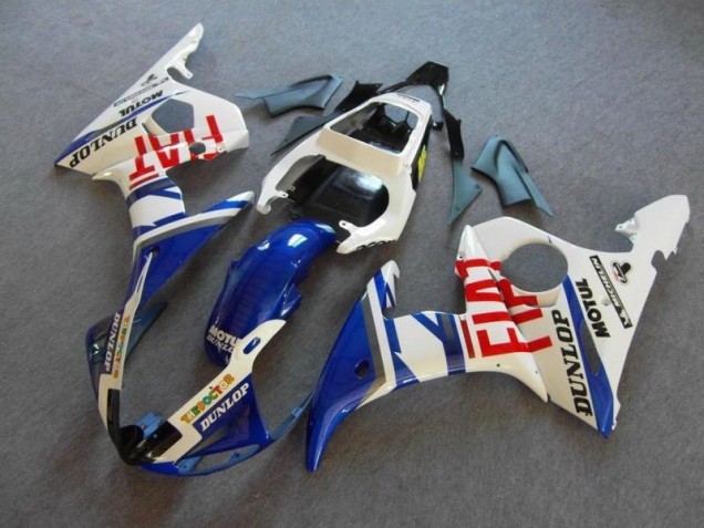 Azul Branco Fiat Carenagem R6 2003-2005 Azul Branco Fiat Carenagem R6 2003-2005
