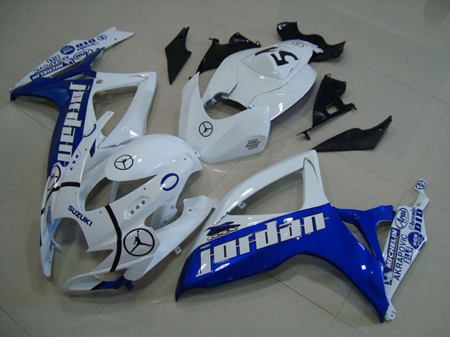 Azul Branco Jordan Carenagem GSXR 750 K6 2006-2007