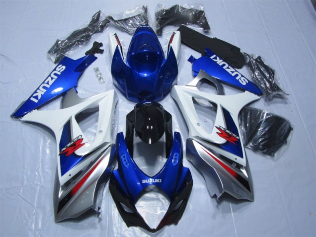 Azul Branco Kit Carenagem GSXR 1000 K7 2007-2008 Azul Branco Kit Carenagem GSXR 1000 K7 2007-2008