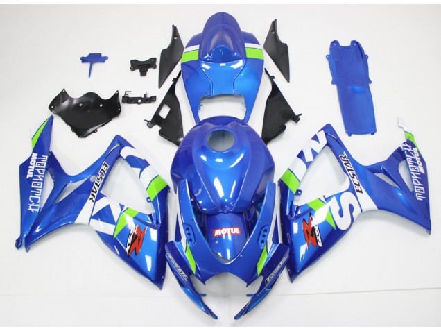 Azul Branco Kit Carenagem GSXR 600 / 750 K6 2006-2007 Azul Branco Kit Carenagem GSXR 600 / 750 K6 2006-2007