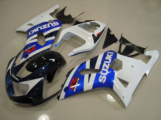 Azul Branco Kit Carenagem GSXR 750 K1 K2 K3 2001-2003 Azul Branco Kit Carenagem GSXR 750 K1 K2 K3 2001-2003
