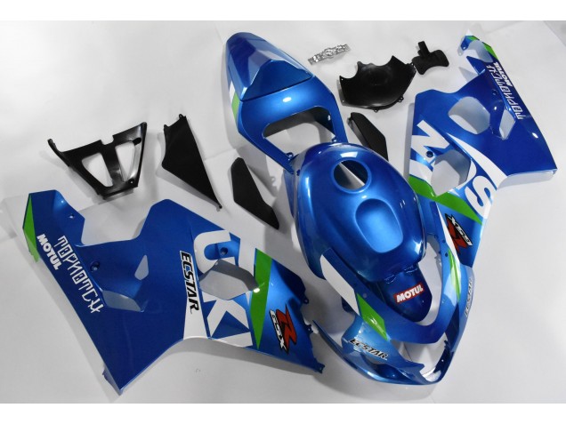 Azul Branco Kit Completo Carenagem GSXR 600 / 750 K4 2004-2005