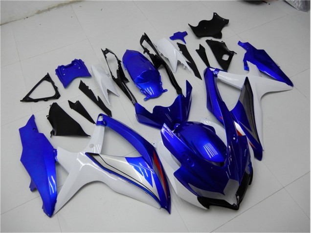 Azul Branco Kit Completo Carenagem GSXR 600 / 750 K8 2008-2010 Azul Branco Kit Completo Carenagem GSXR 600 / 750 K8 2008-2010