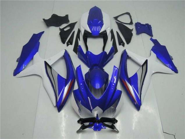 Azul Branco Kit Completo Carenagem GSXR 600 / 750 K8 2008-2010 Azul Branco Kit Completo Carenagem GSXR 600 / 750 K8 2008-2010