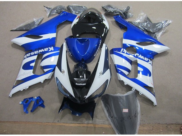 Azul Branco Kit Completo Carenagem ZX6R 2005-2006