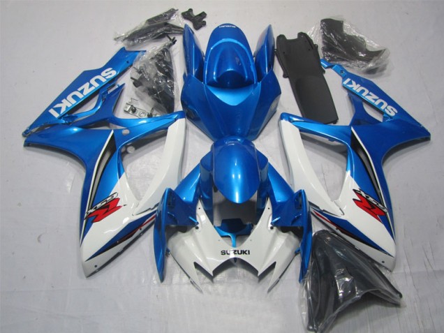 Azul Branco Kits Carenagem GSXR 600 K6 2006-2007 Azul Branco Kits Carenagem GSXR 600 K6 2006-2007