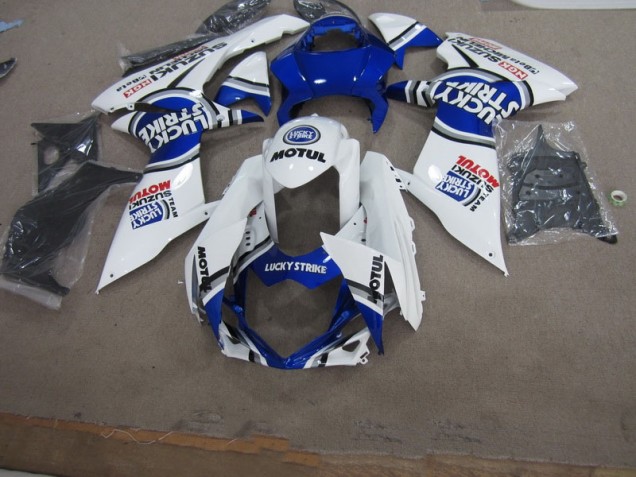 Azul Branco Lucky Strike Motul Carenagem GSXR 600 K11 2011-2021 Azul Branco Lucky Strike Motul Carenagem GSXR 600 K11 2011-2021