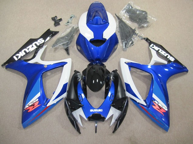 Azul Branco Plástico GSXR 600 K6 2006-2007 Azul Branco Plástico GSXR 600 K6 2006-2007