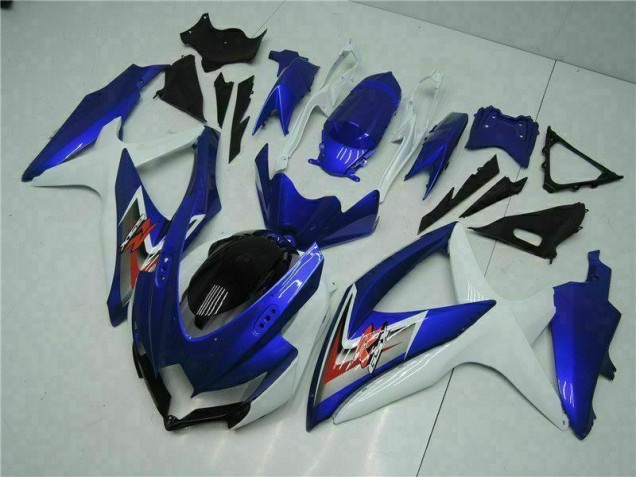 Azul Branco Plásticos GSXR 600 / 750 K8 2008-2010 Azul Branco Plásticos GSXR 600 / 750 K8 2008-2010