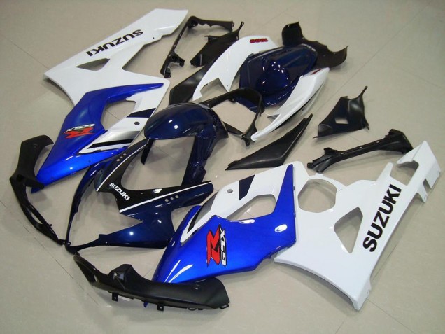 Azul Branco Preto Carenagem GSXR 1000 K5 2005-2006 Azul Branco Preto Carenagem GSXR 1000 K5 2005-2006