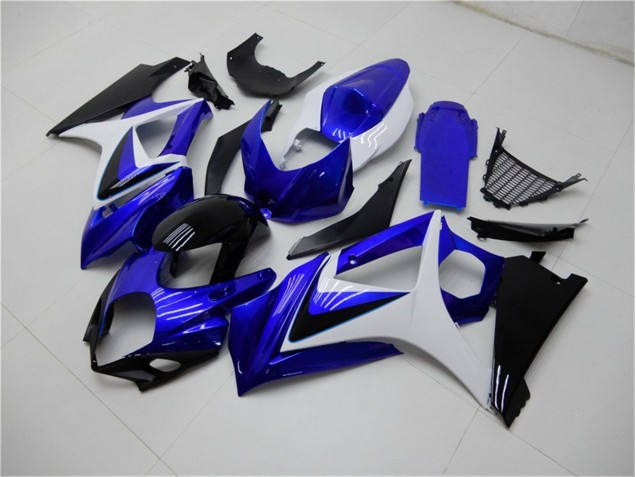 Azul Branco Preto Carenagem GSXR 1000 K7 2007-2008 Azul Branco Preto Carenagem GSXR 1000 K7 2007-2008