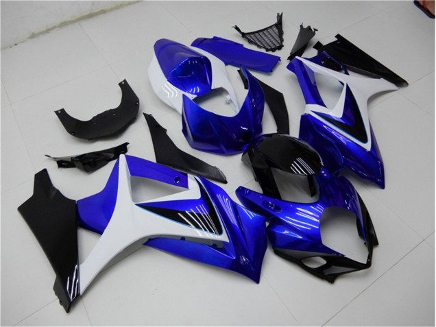 Azul Branco Preto Carenagem GSXR 1000 K7 2007-2008 Azul Branco Preto Carenagem GSXR 1000 K7 2007-2008